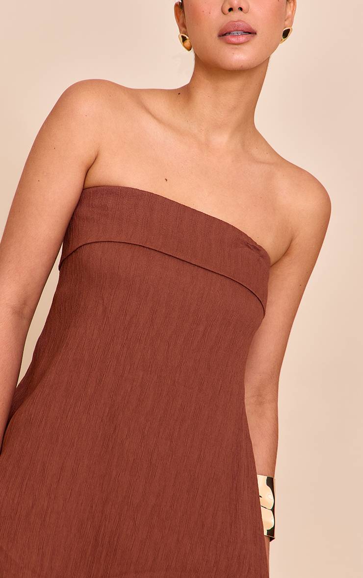 Chocolat Haut Bandeau À Détail Drapé Asymétrique