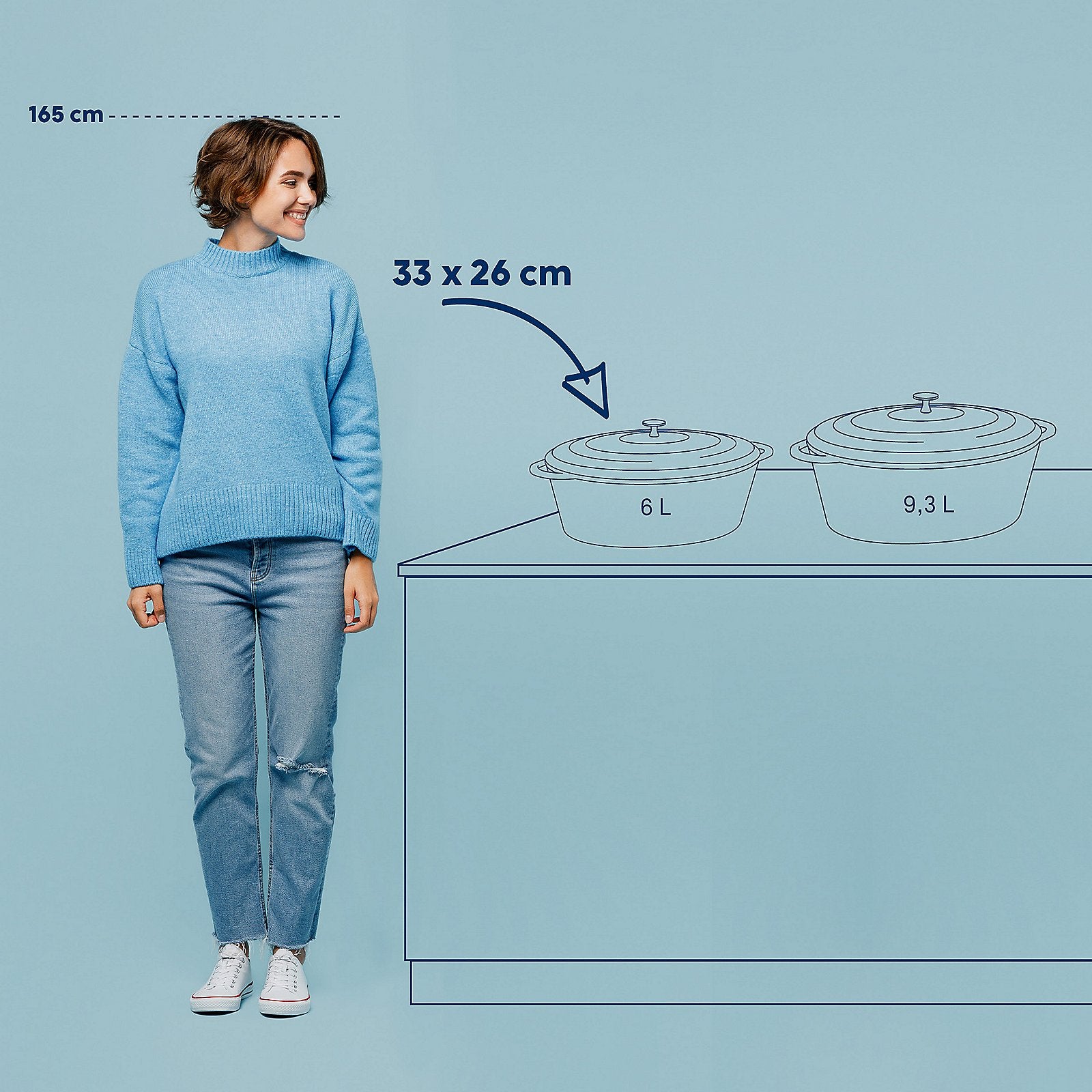 Braadpan Gietijzer Ovaal Zwart, 33 cm x 26 cm- Kela | Calido