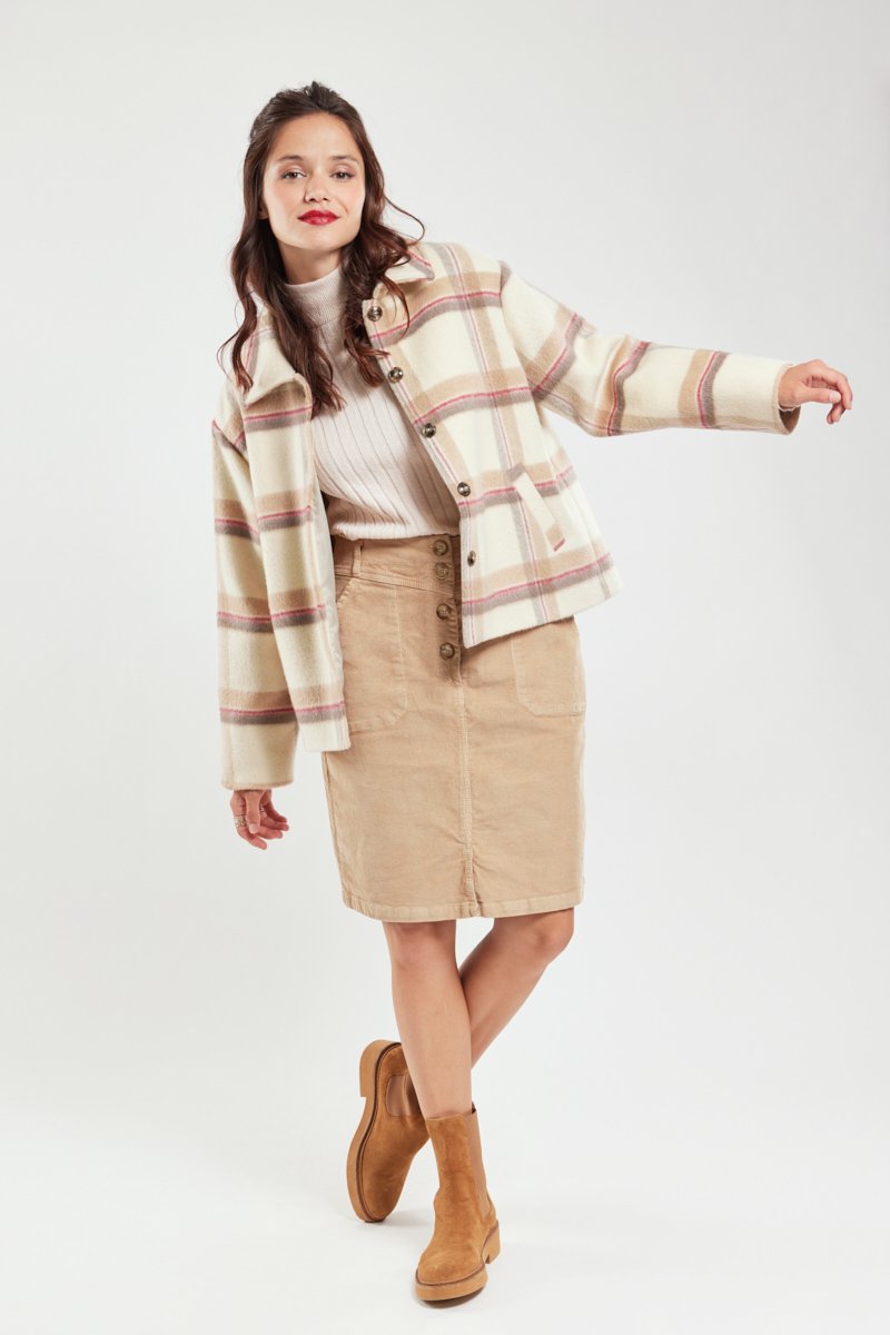 Veste à carreaux - laine