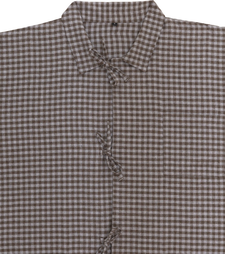 BASERANGE LIMBER SHIRT Brown grey flannel