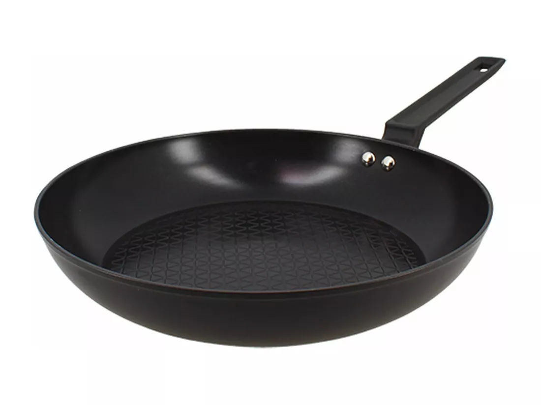 Menastyl - Poele First 28cm En Aluminium Noir Induction