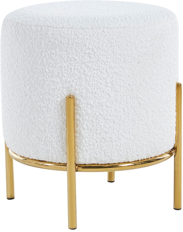 SalesFever Polsterhocker »Komfortabler Polsterhocker« mit Design-Gestell aus goldfarbenem Metall