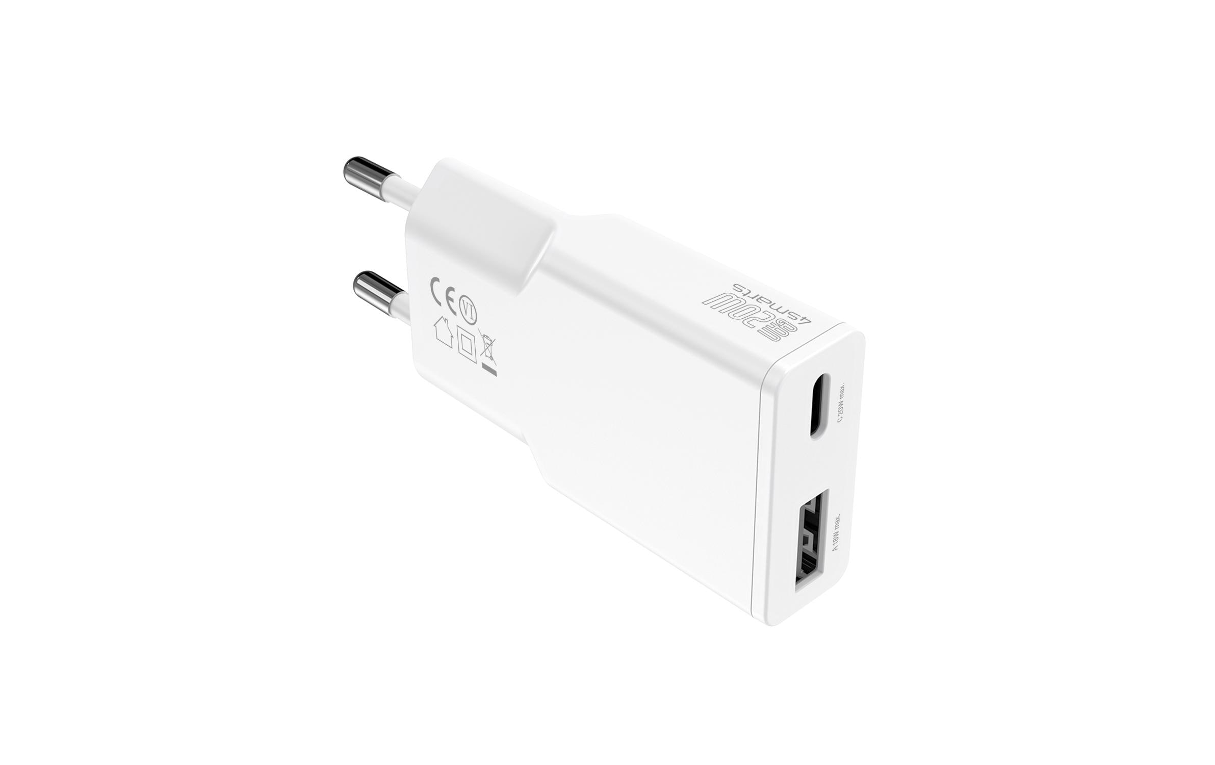USB-Wandladegerät PDPlug Duos Slim PD 20WUltradünnes Ladegerät mit fortschrittlicher GaN-Technologie