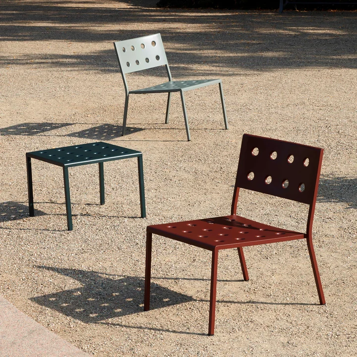 HAY - Balcony Beistelltisch, 50 x 51,5 cm, iron red