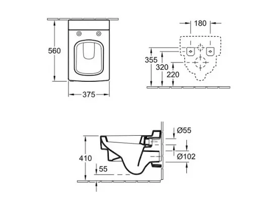 WC suspendu sans bride VILLEROY ET BOCH Memento 2.0 + abattant