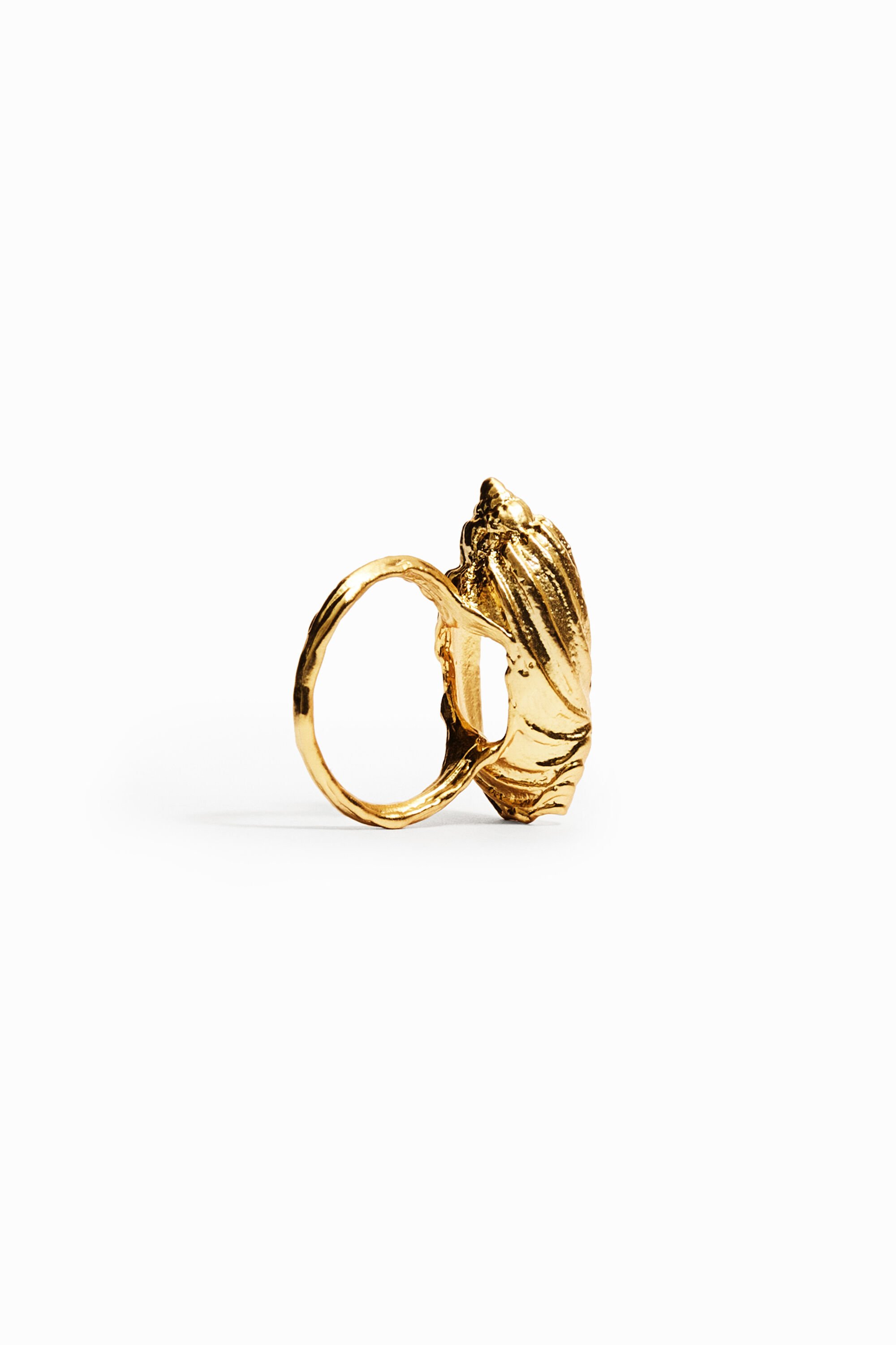 Bague coquillage plaquée or Zalio
