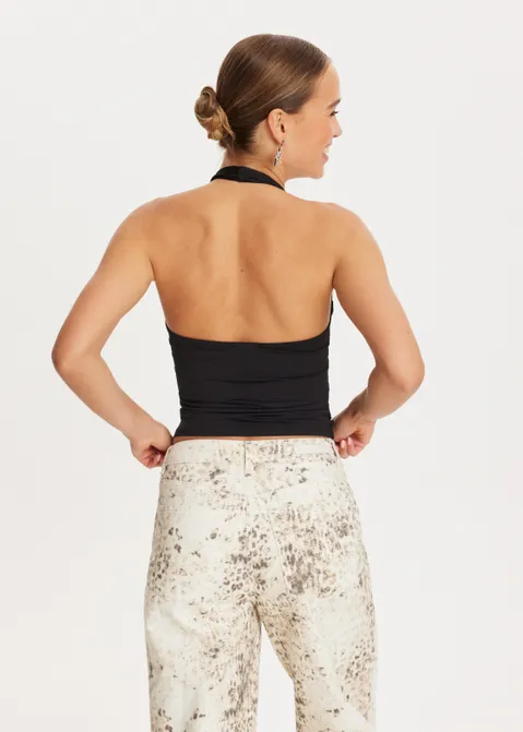Halter top zwart (ZWART)