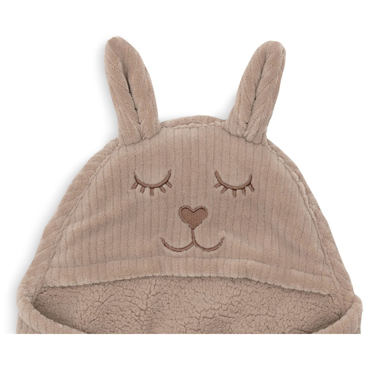 JolleinJollein   Einschlagdecke für Babyschale cloudy rib milky coffee