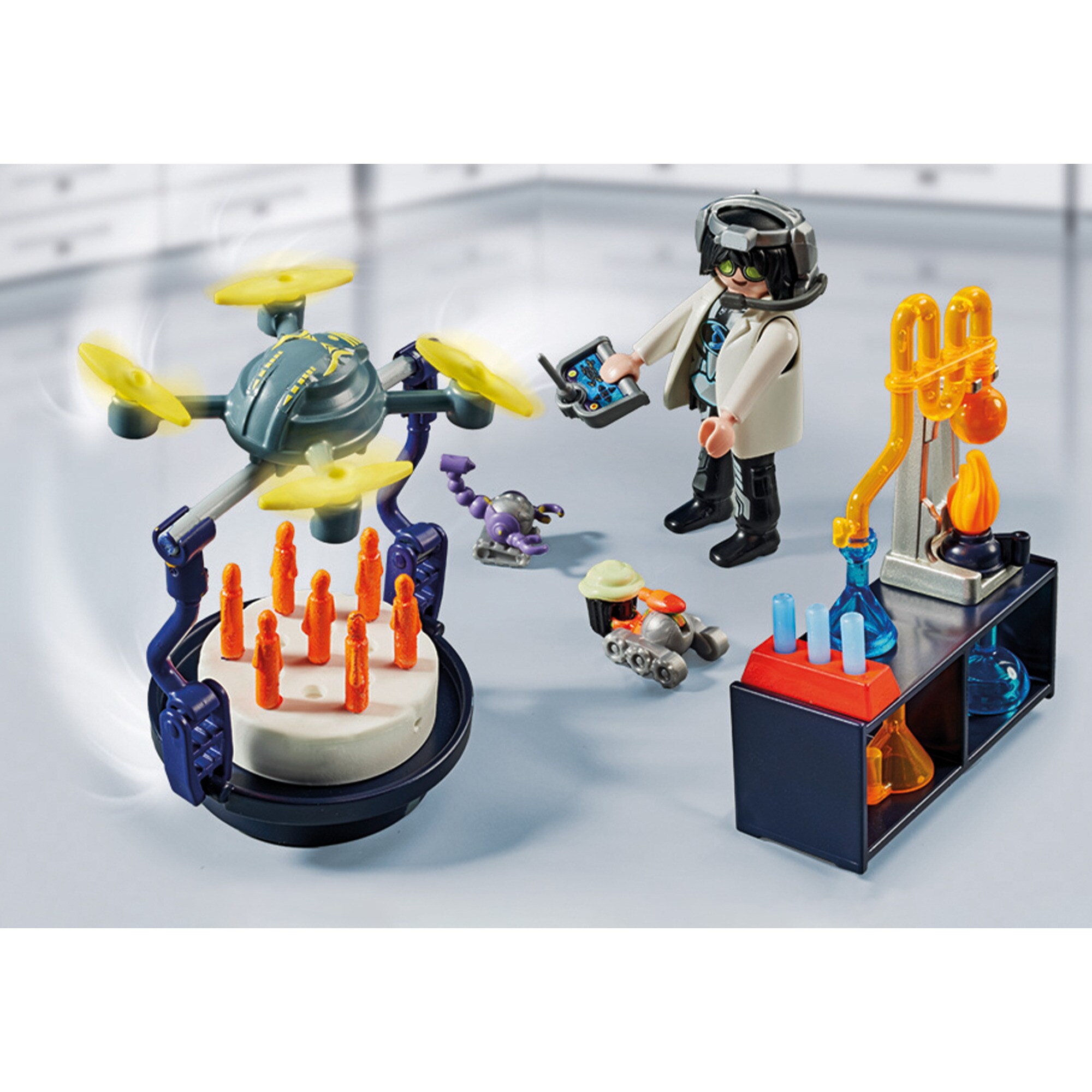PLAYMOBIL Konstruktionsspielzeug City Life Forscher mit Robotern