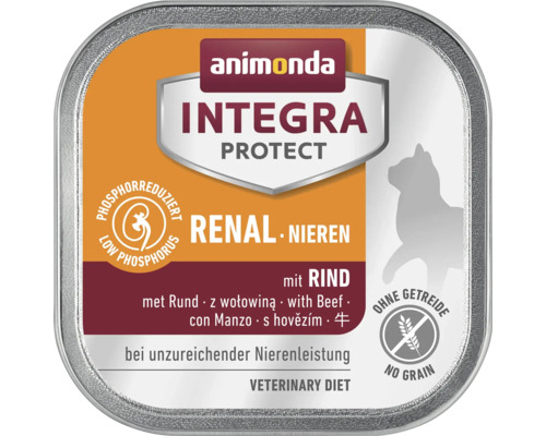 Animonda Protect natvoer voor katten met nieren en rund, 100 g