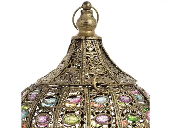 Lampe en métal avec verre acrylique coloré