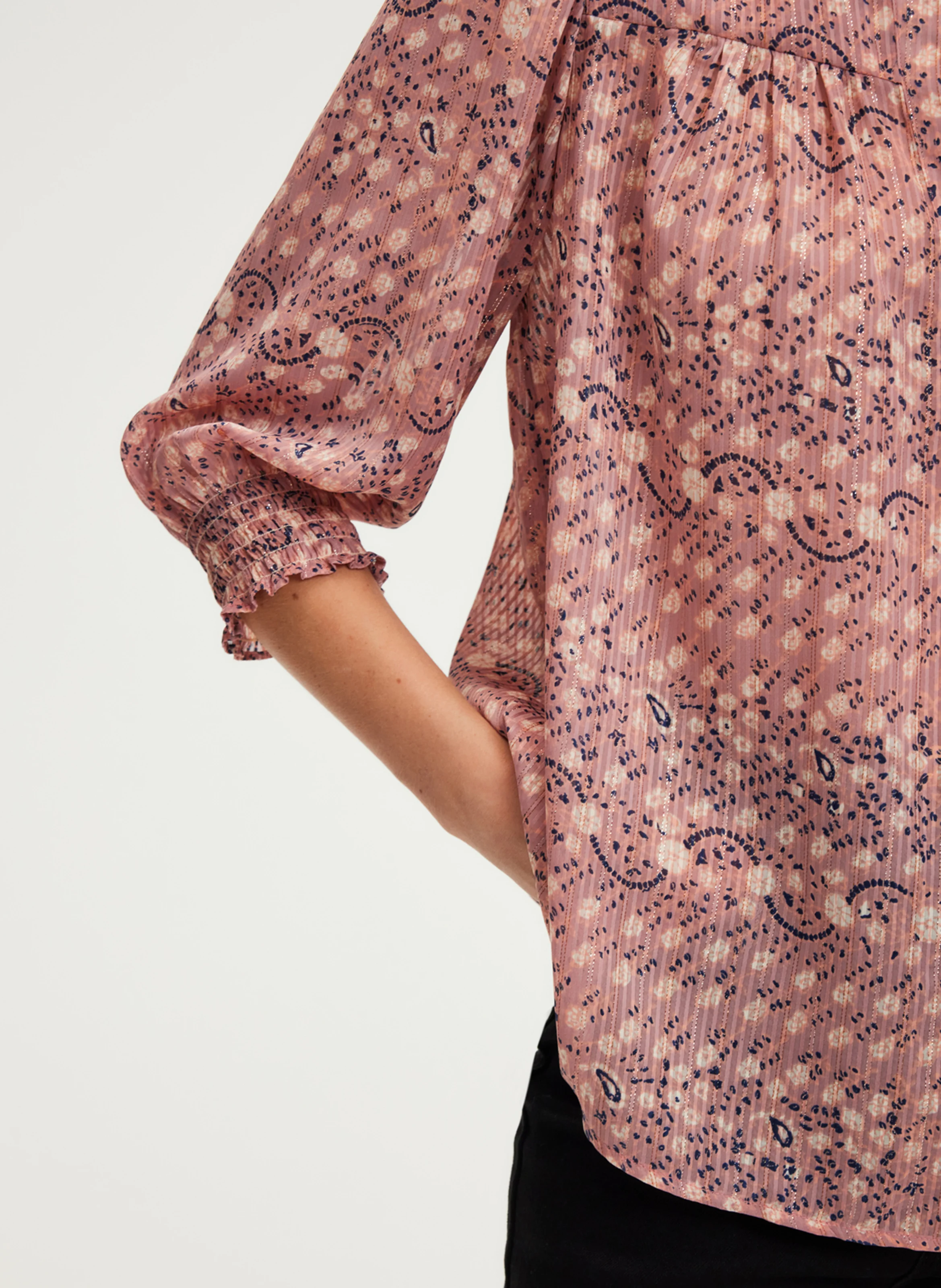 BELPHERA - Blouse droite à col rond | Rouge