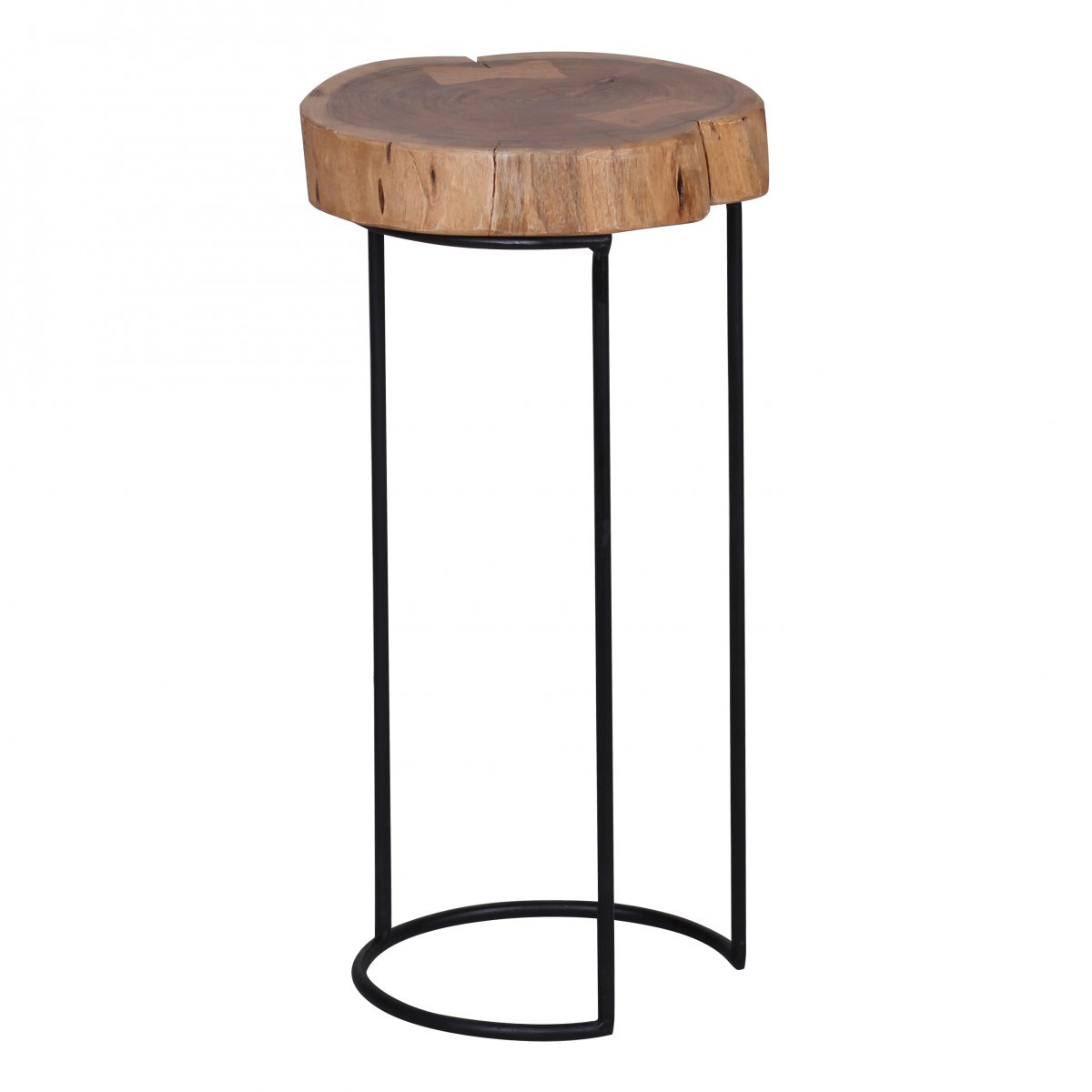 Beistelltisch - klar lackiert - Akazie massiv - 28 cm breit