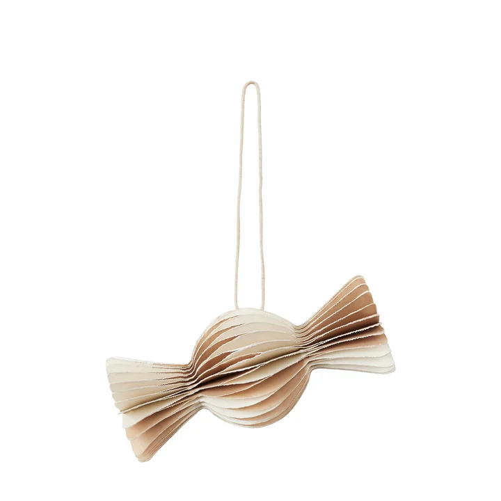 Broste Copenhagen - Caramel Anhänger, off-white / natural brown