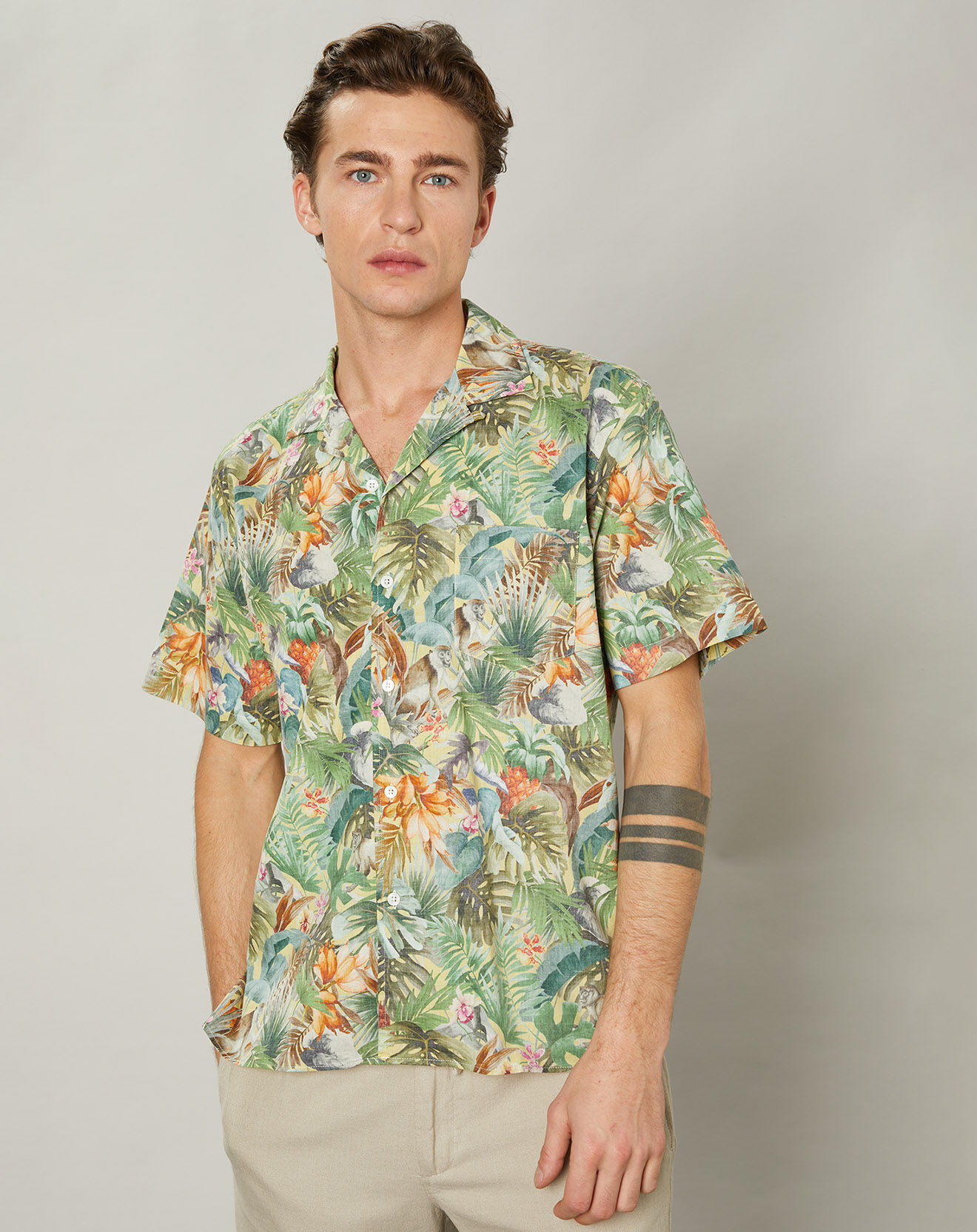 Hartford Chemise regular Palm dorée