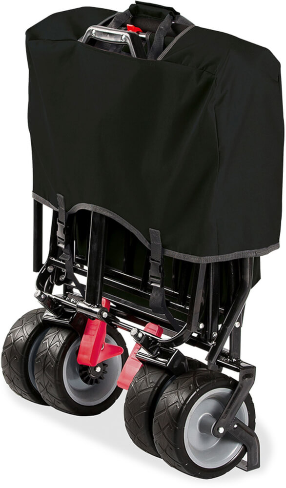Klappbollerwagen Paxi dlx Comfort mit Bremse, schwarz