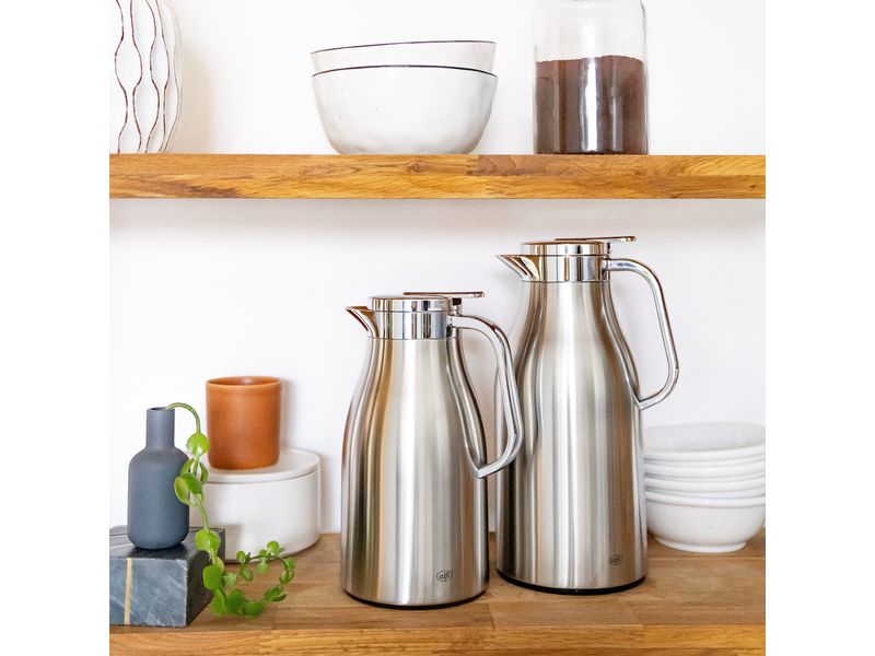 Alfi Thermoskanne Skyline 1000 ml, Silber Karaffe aus Edelstahl