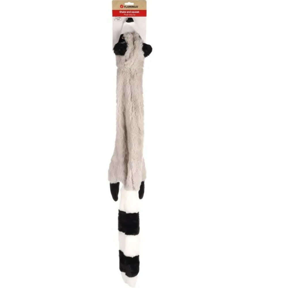 Jouet raton laveur gris 100 cm pour chien