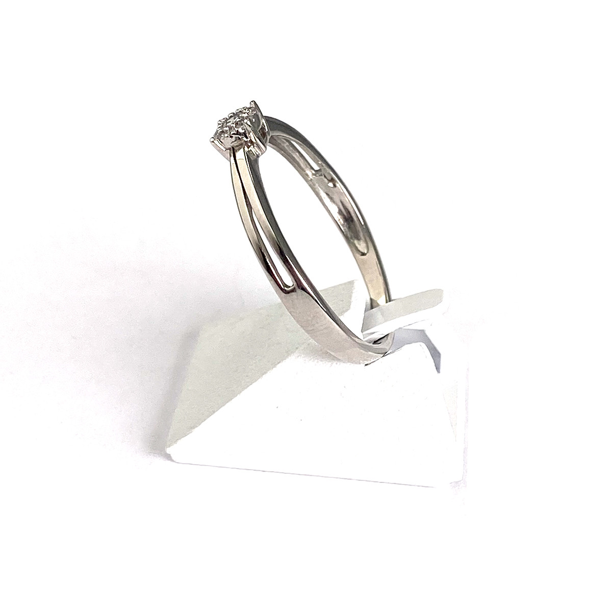 Bague d'occasion or 375 blanc diamants