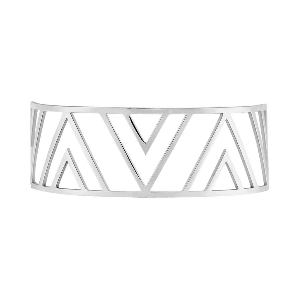 Bracelet Manchette Mathilde Acier Blanc