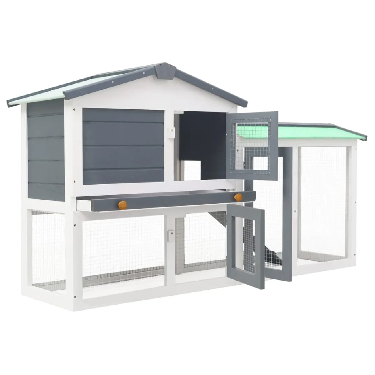 vidaXL Clapier d'extérieur 145x45x84 cm Bois