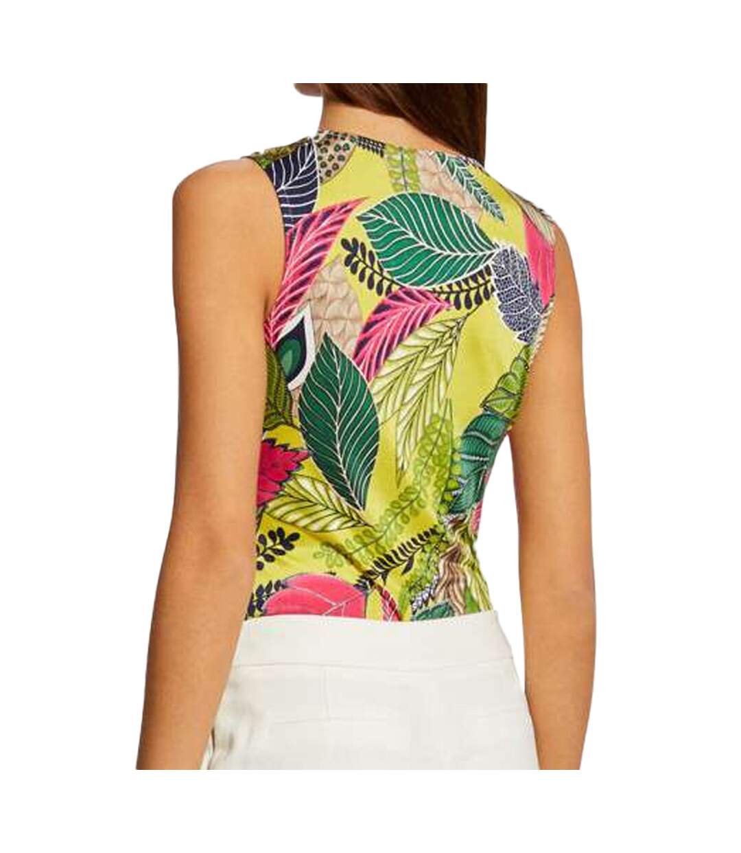 Top Vert à fleurs Femme Morgan Dpepsa