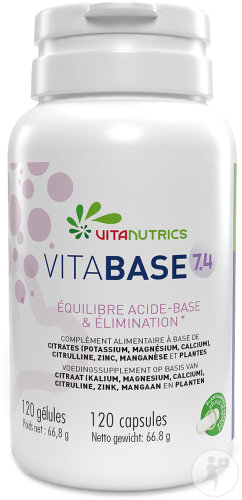 Vitanutrics VITABASE 7.4 Equilibre Acide-Base Et élimination 120 gélules