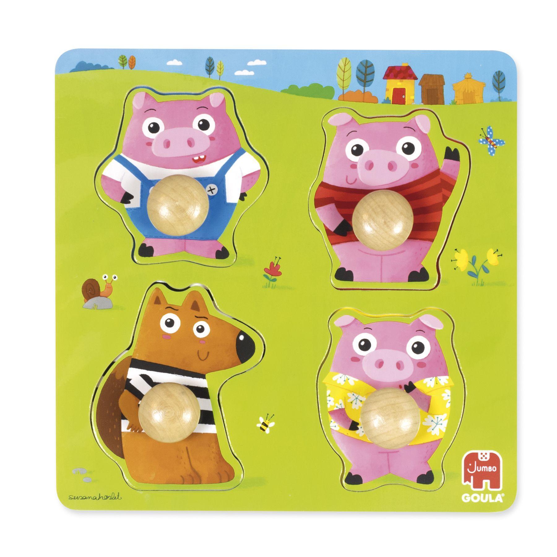 GOULA Die 3 kleinen Schweinchen-Puzzle
