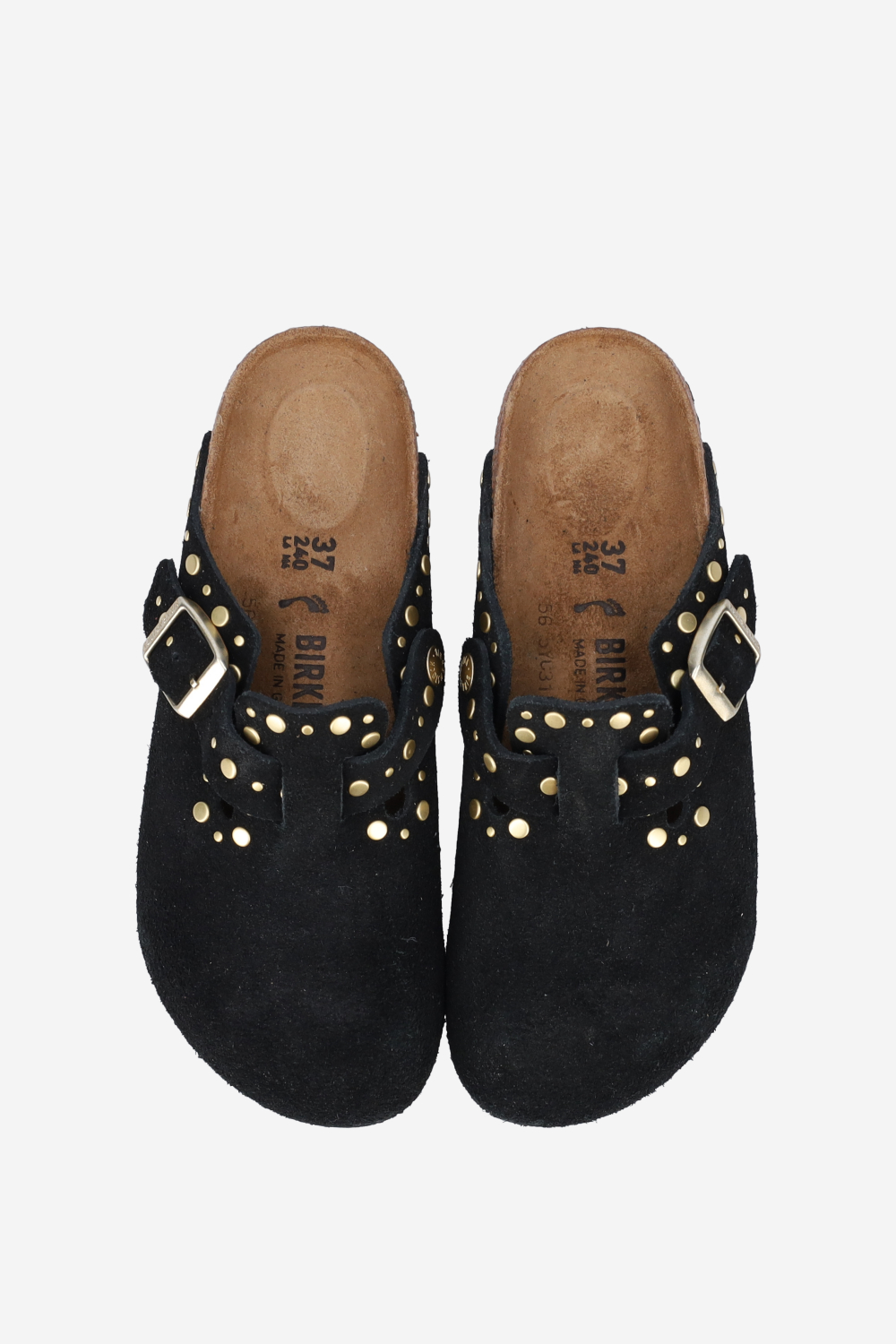 Boston rivet suede mules
