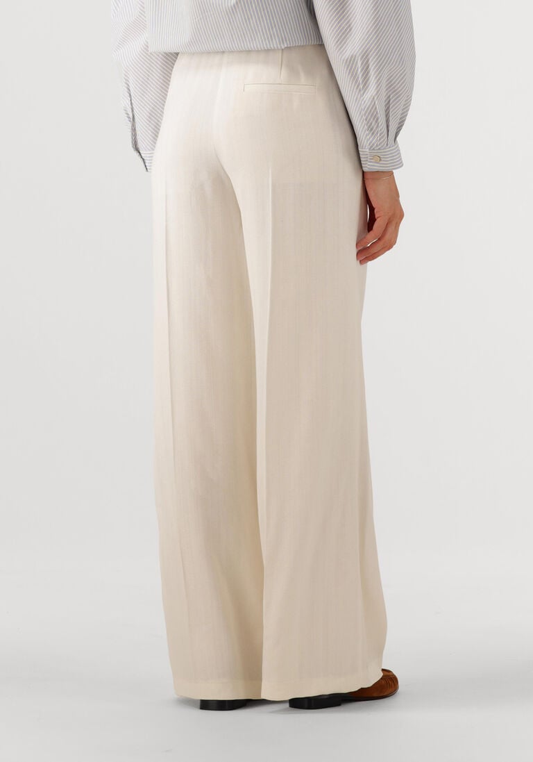 creme forte forte pantalon viscole wool slubbed high waist pants