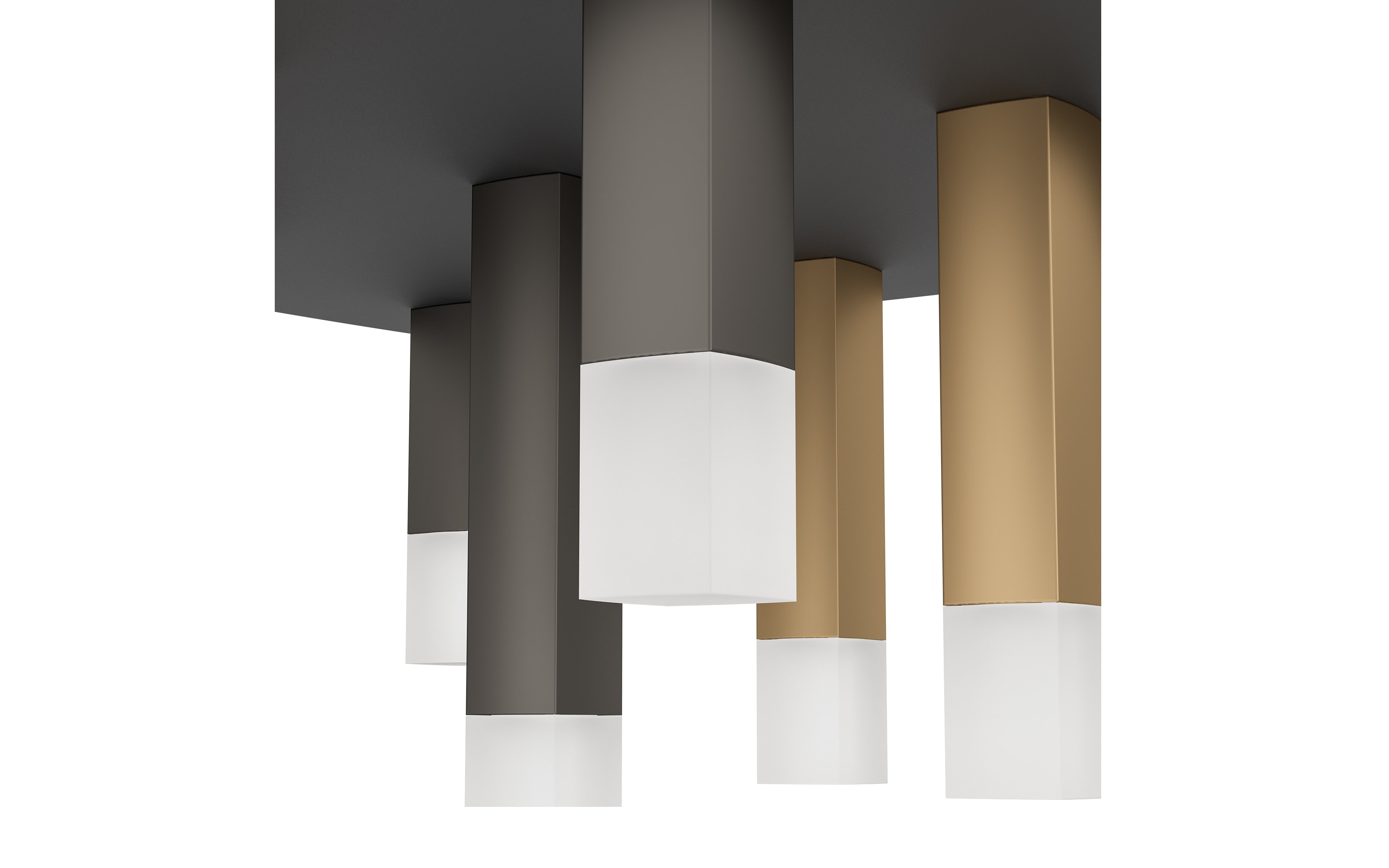 LED-Deckenleuchte ESTANTERIOS, schwarz/braun, inkl. Dimmfunktion