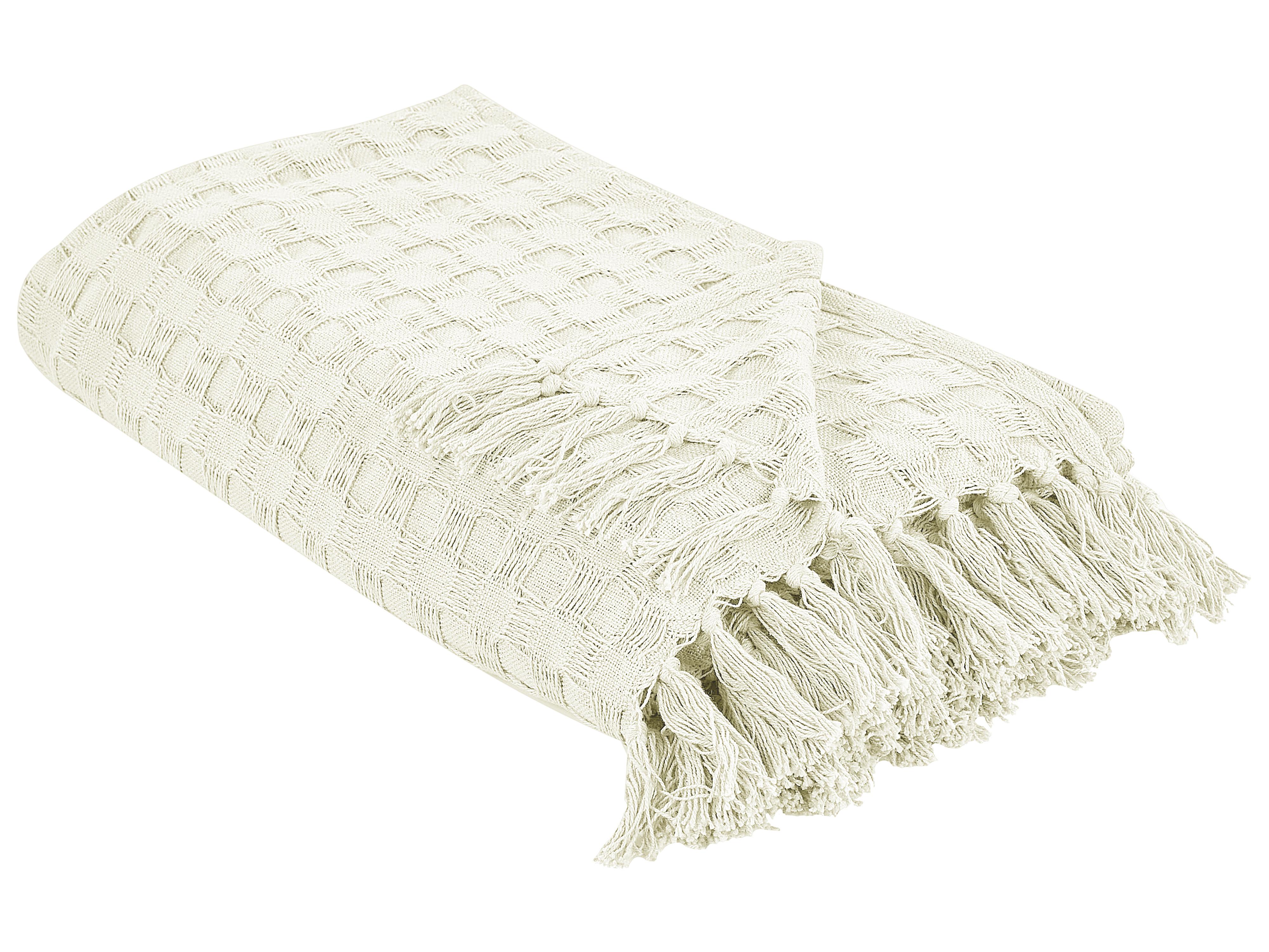 Sprei BERE Katoen 220 x 240 cm Gebroken wit