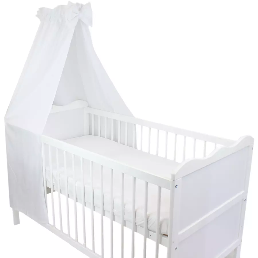 TupTam Babybett Himmel mit Schleifchen weiß