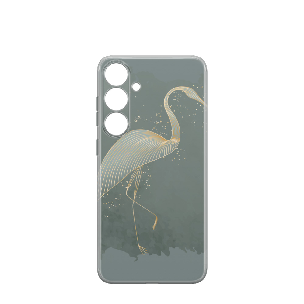 Samsung Galaxy S24 Plus Gummi Hülle Bird 1 - Grün