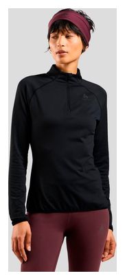 Pull Running Femme Odlo Zeroweight Warm 2.0 1/2 Zip Noir