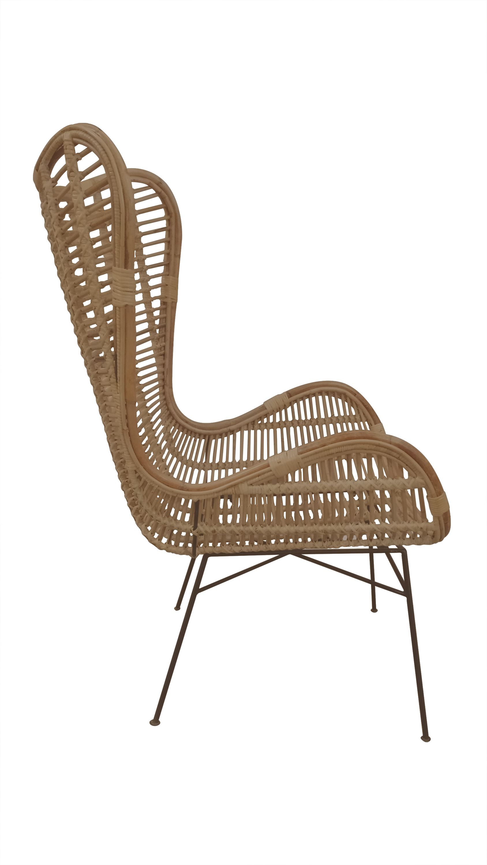 Sessel Rattan natur Relaxchair Relaxsessel Wohnzimmerstuhl Sessel Stuhl