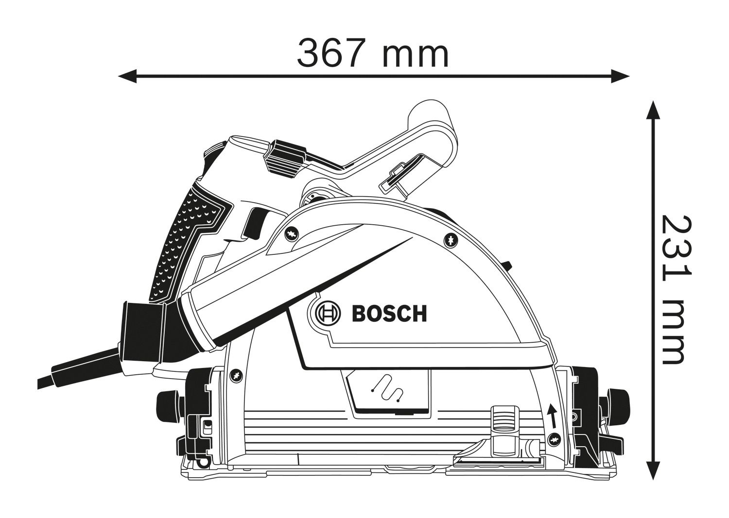 Bosch Professional GKT 55 GCE Invalzaag 165mm 1400W in L-Boxx - 0601675004