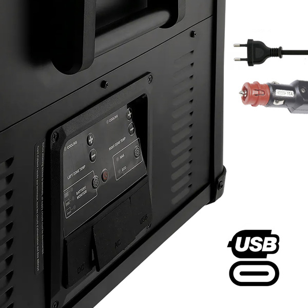 Glacière 90L à compression Dual Zone 12/24V et 230V MESTIC MCCP-90 AC/DC