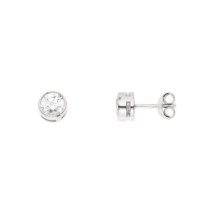 Boucles d'Oreilles solitaire - Argent 925
