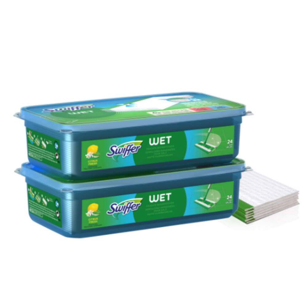 Swiffer Vochtige Vloerdoekjes Navulling Citrus Fresh48 stuks