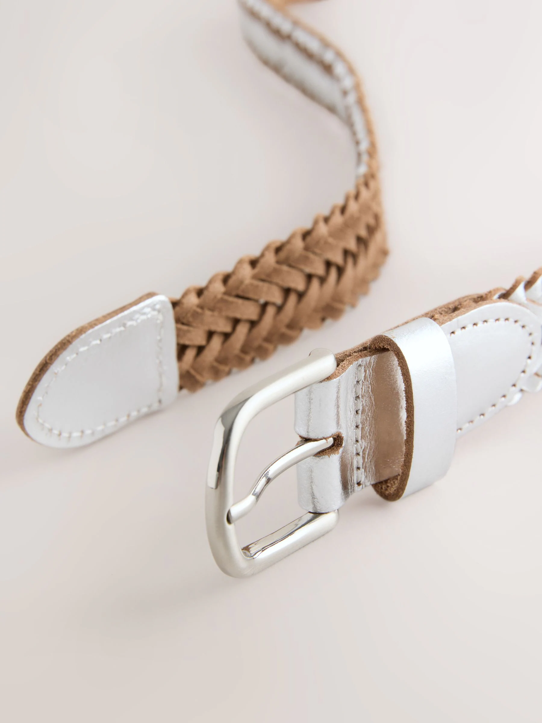 Zilver - Hand Plaited Leather Belt