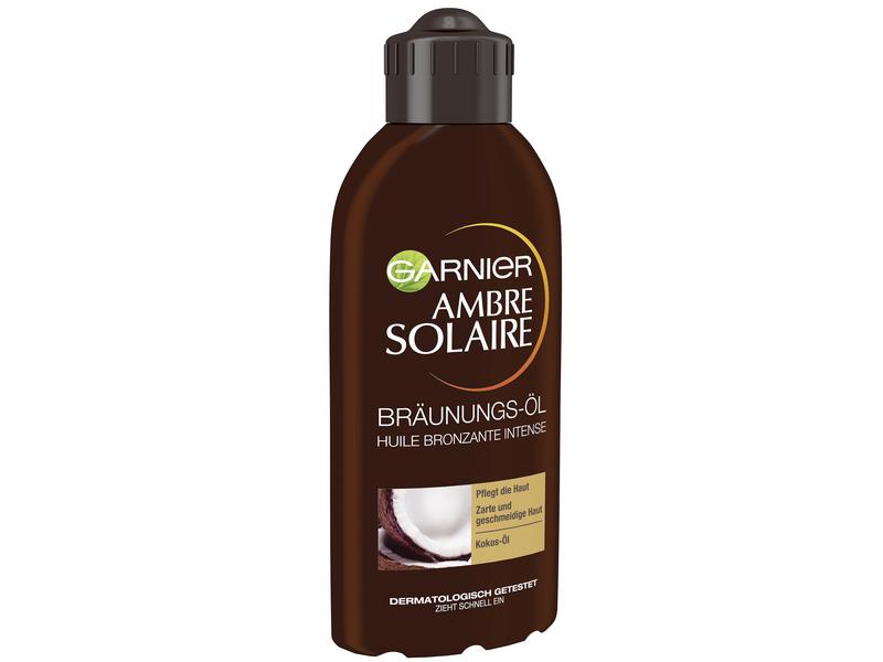 Garnier Ambre Solaire Selbstbräuner Ambre Solaire 200 ml Tiefbraun Bräunungsöl für eine gesund aussehende Sommerbräune
