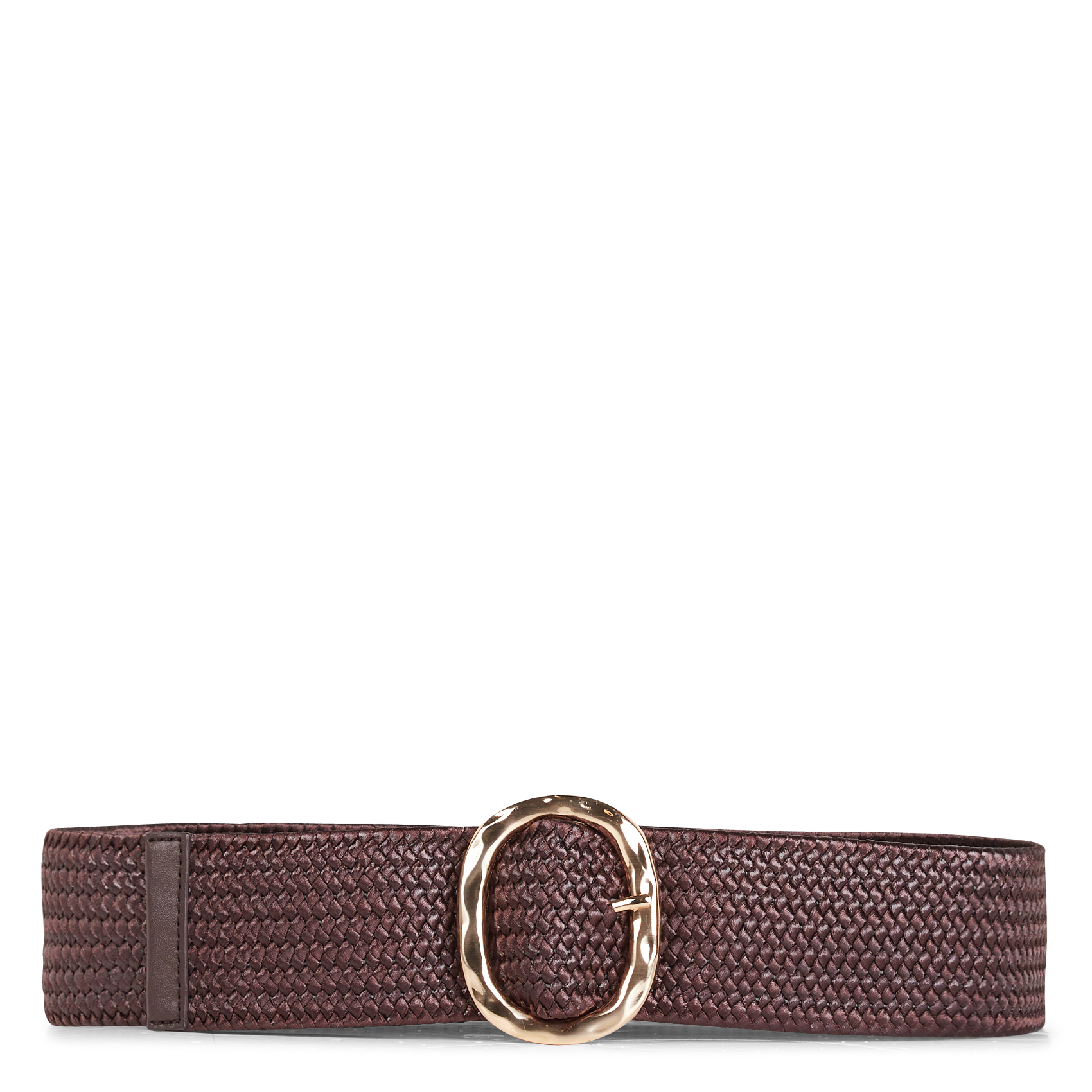 Ceinture tressée à boucle | Marron
