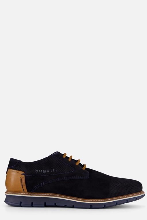 Bugatti Simone Sneakers blauw Suede