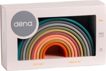 Dëna - Regnbue - Naturfarver - Silikone - 10 Stk