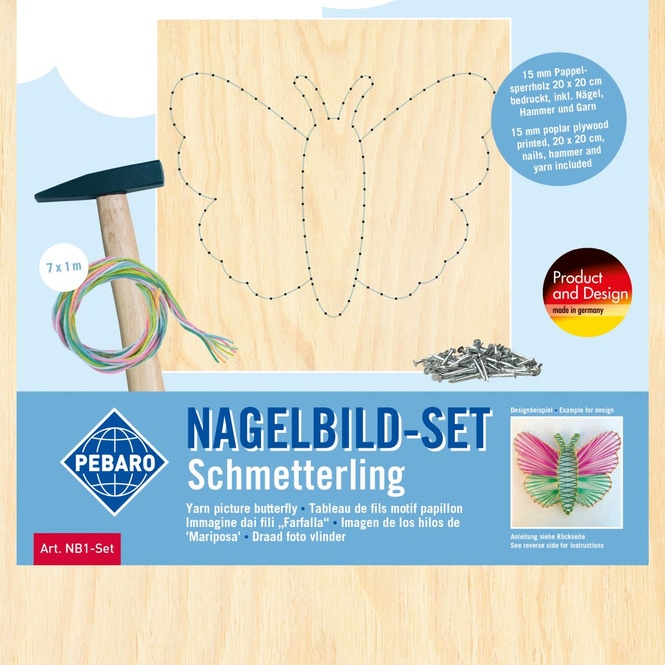 PEBARO - Nagelbild-Set Schmetterling