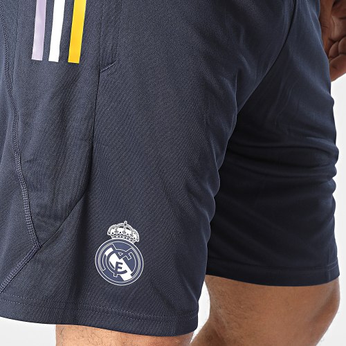 Short Jogging A Bandes Real Madrid IB0870 Bleu Marine