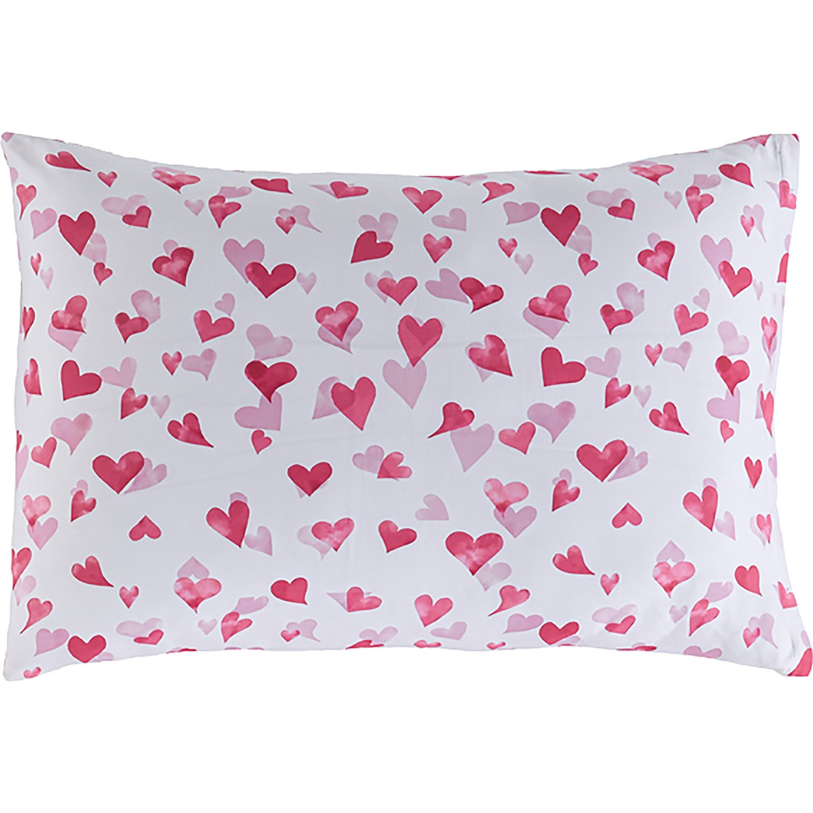 Bettwäsche Satin Herzen rosa 160x210 65x100 Bettanzug Nord