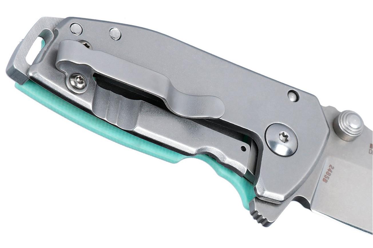 CRKT Squid Compact Stonewash 2485B Light Blue G10 zakmes, Lucas Burnley design