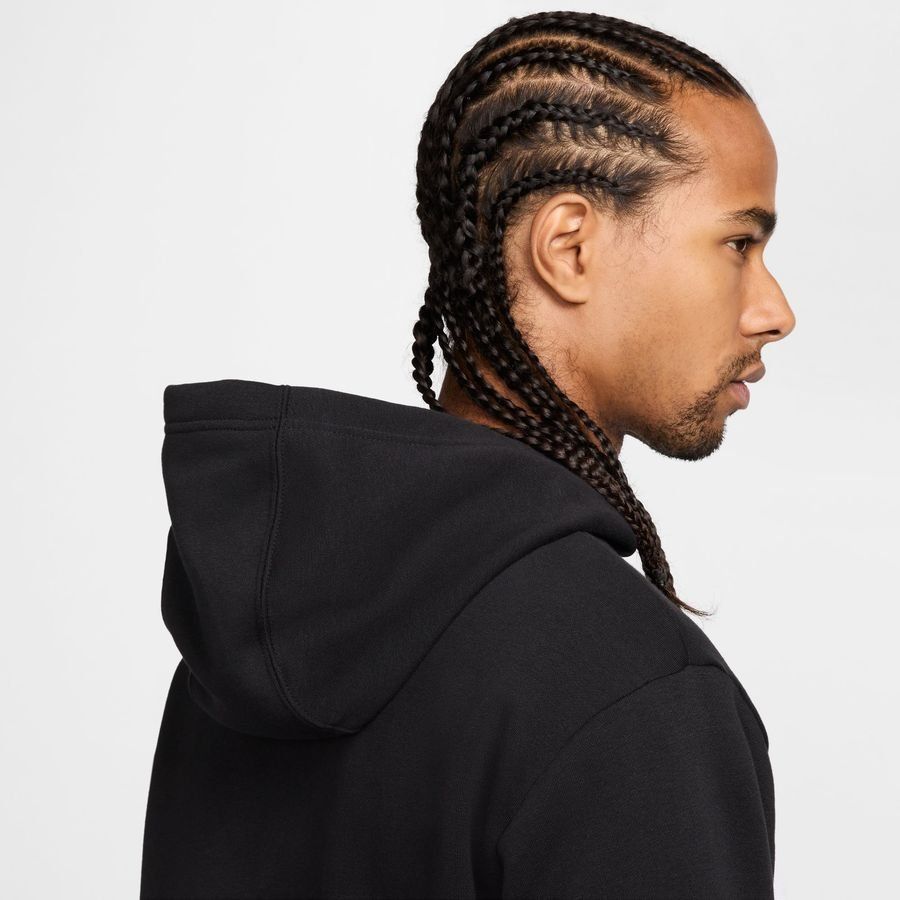 Nike Air Sweat à Capuche NSW Pullover Fleece - Noir/Blanc/Argenté